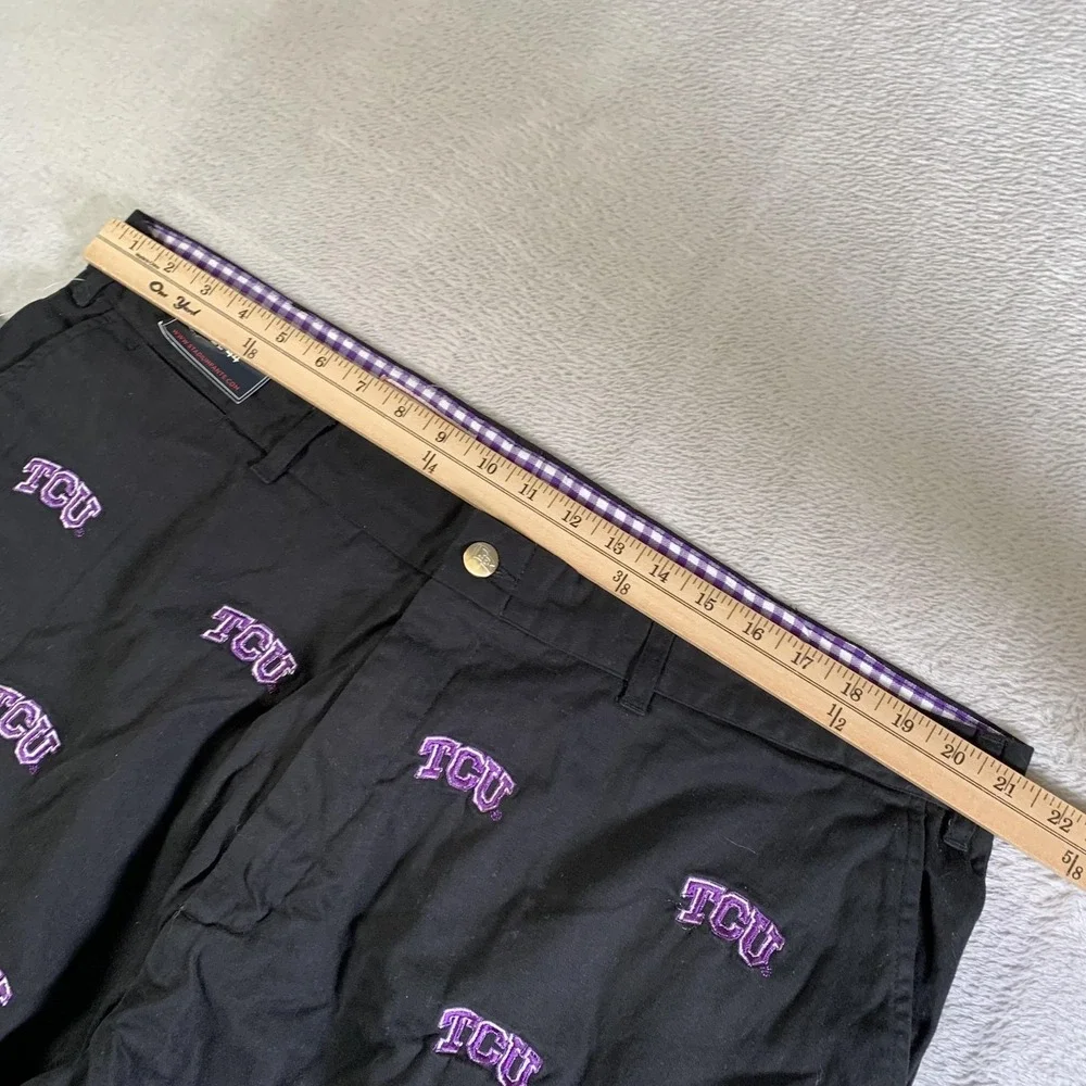 TCU Horned Frogs Pants‎ Mens 42x36 (Tag 44) Black Purple Pennington & Bailes NEW